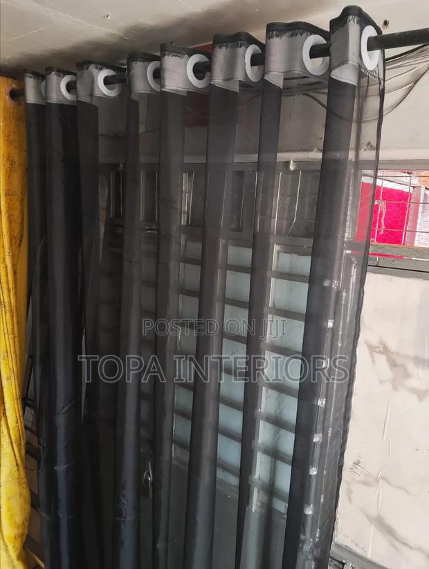 Soft Plain Black Sheers for Window Wall Covering
