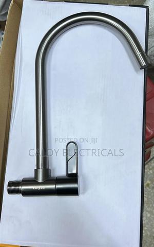 Single-Handle, Wall-Mounted Stainless Steel Kitchen Faucet - thumbnail 2