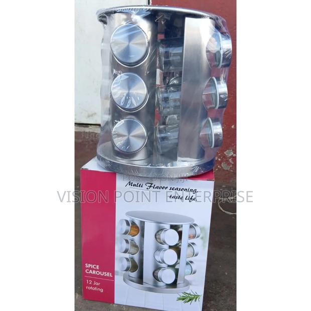 Rotating Wooden Spice Rack