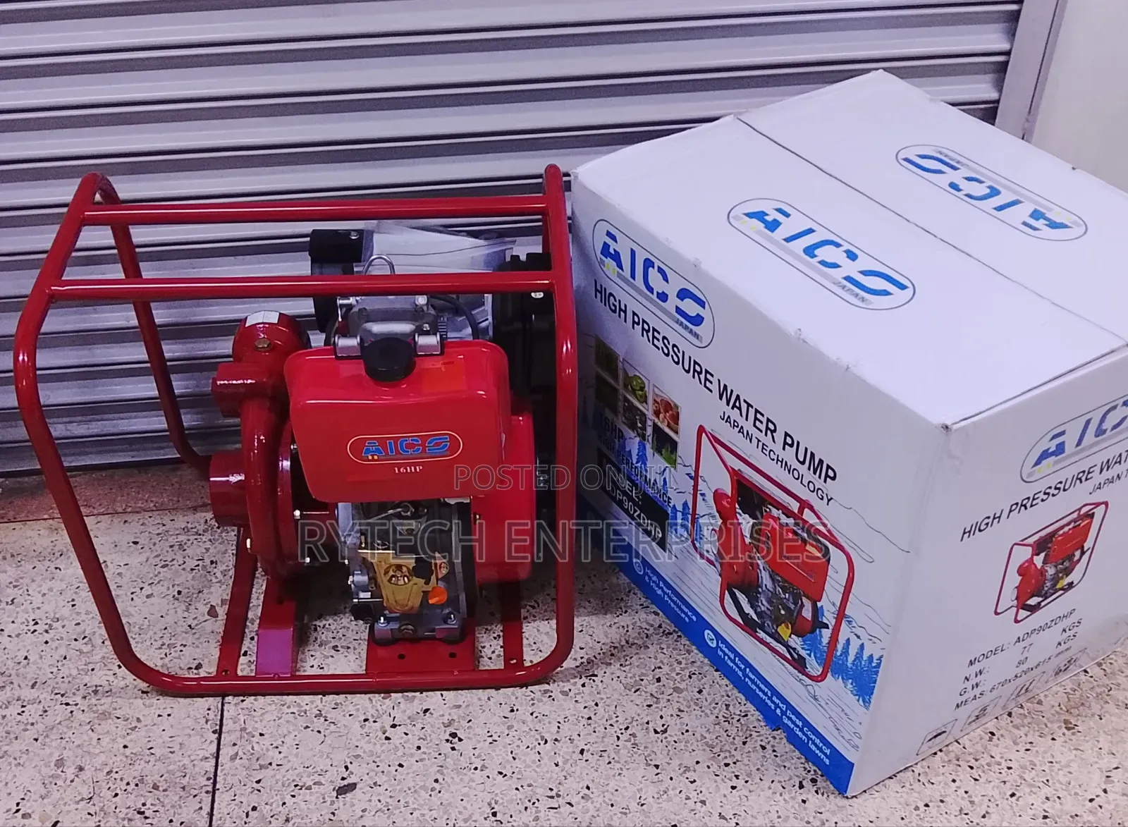 Aico 16hp Diesel High Pressure Water Pump 3"