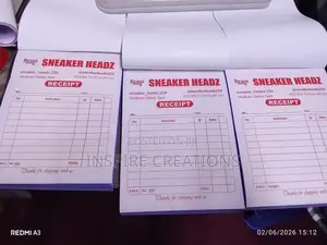 Customized Receipt Books Printing,;/