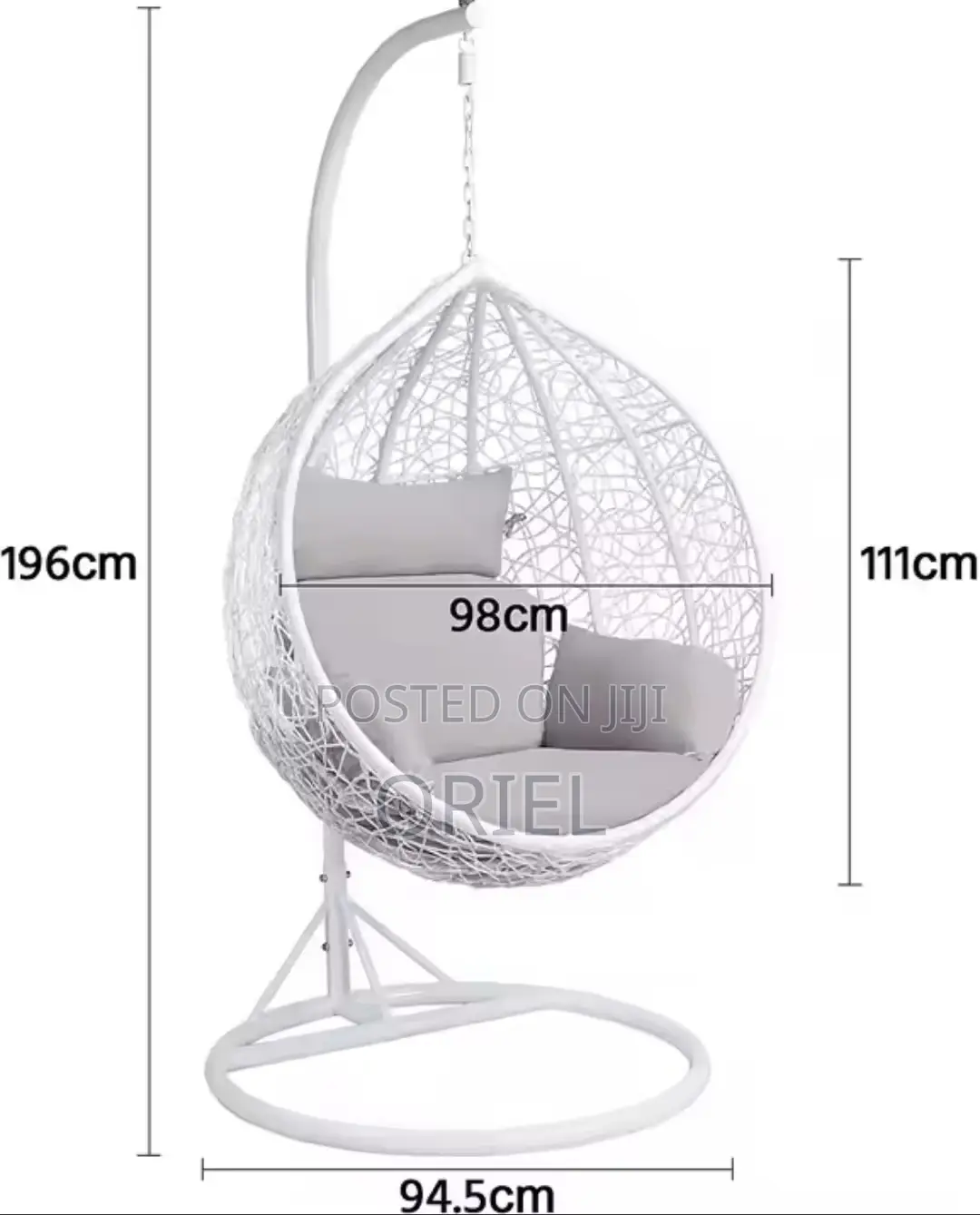 Outdoor Chair : Modern Hanging Egg-Shaped Hammock Swing Chair