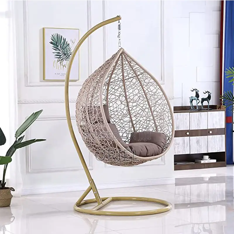 Outdoor Chair : Modern Hanging Egg-Shaped Hammock Swing Chair
