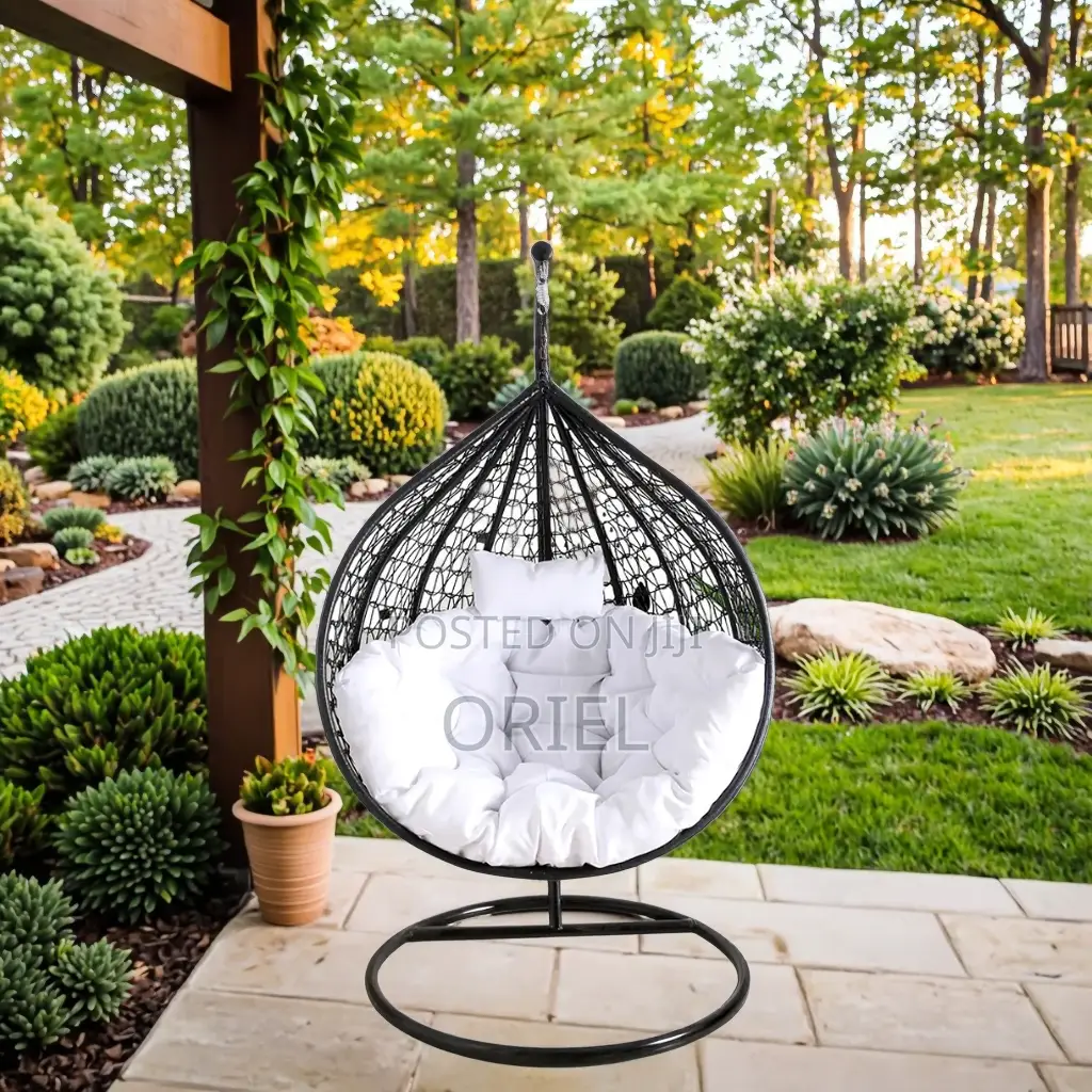 Outdoor Chair : Modern Hanging Egg-Shaped Hammock Swing Chair