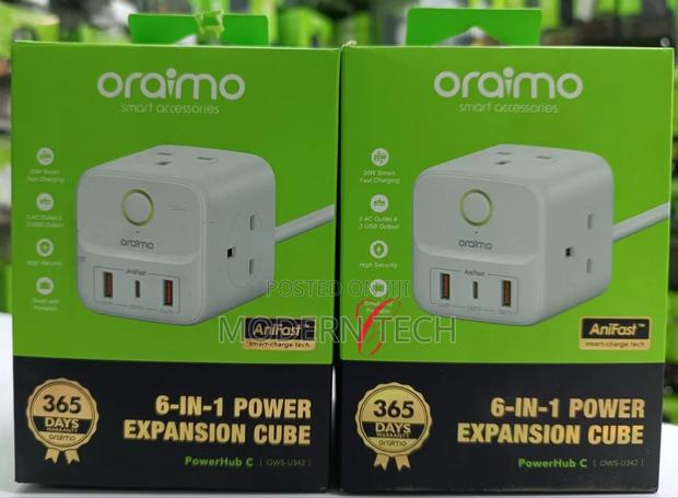 Oraimo Powerhub 2 1.5m 6-in-1 Power Cube - main view