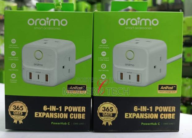 Oraimo Powerhub 2 1.5m 6-in-1 Power Cube - thumbnail 2