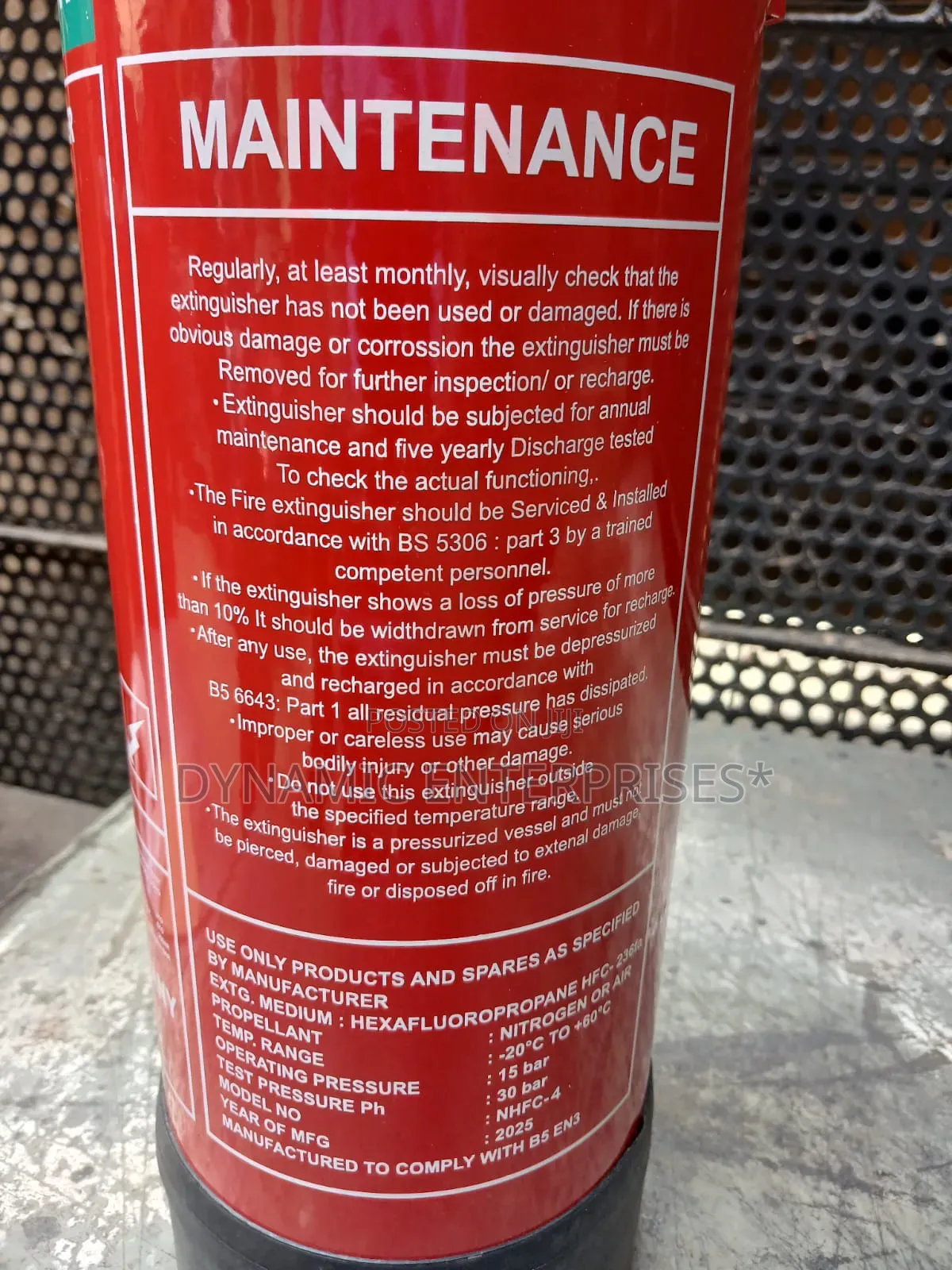 4kg Clean Agent Fire Extinguisher