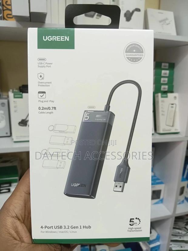 Ugreen 4-Port Usb 3.0 Hub With Usb C Power Supply - Grey - thumbnail 2