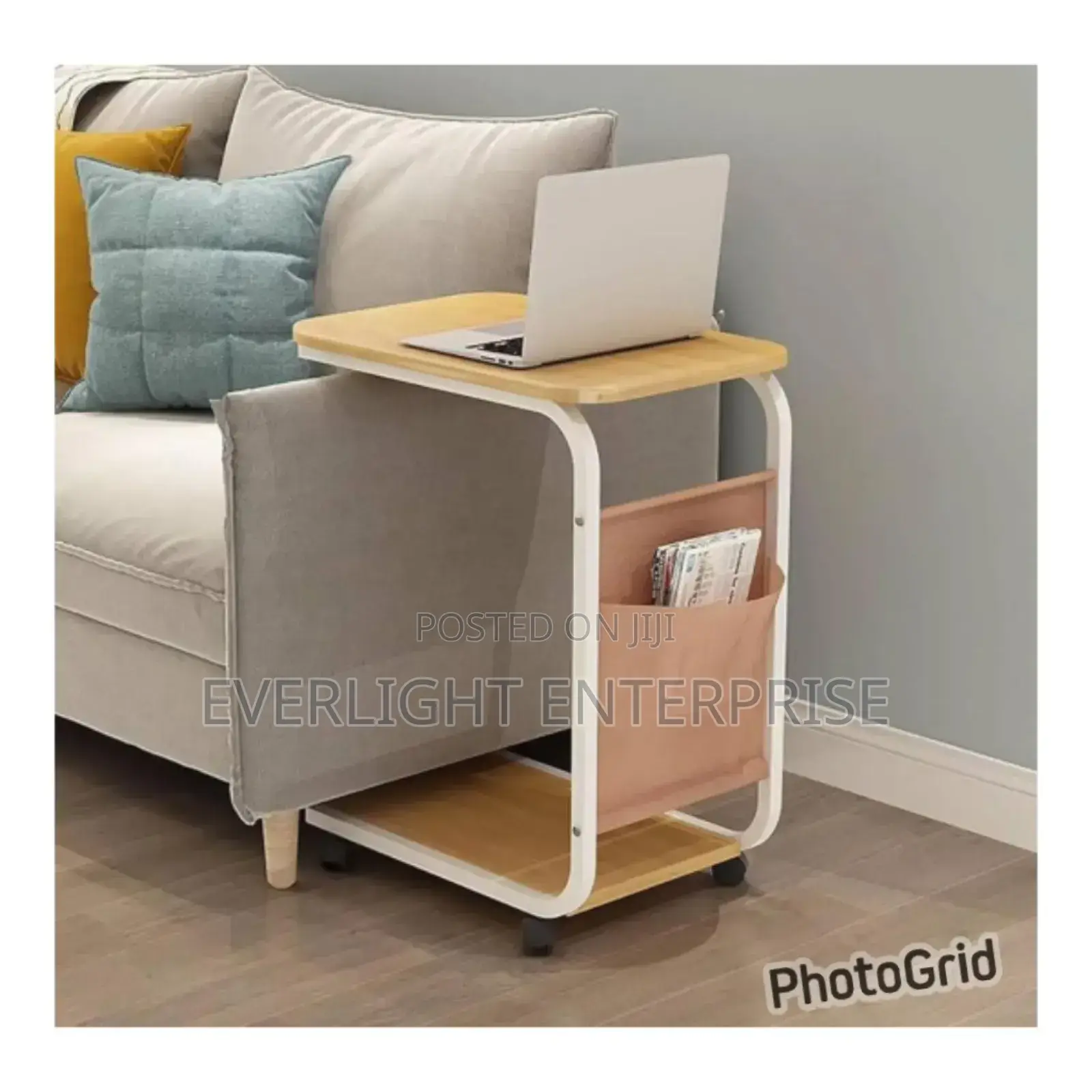 2 Layer Trolley Side Table With Matching Insert Pocket