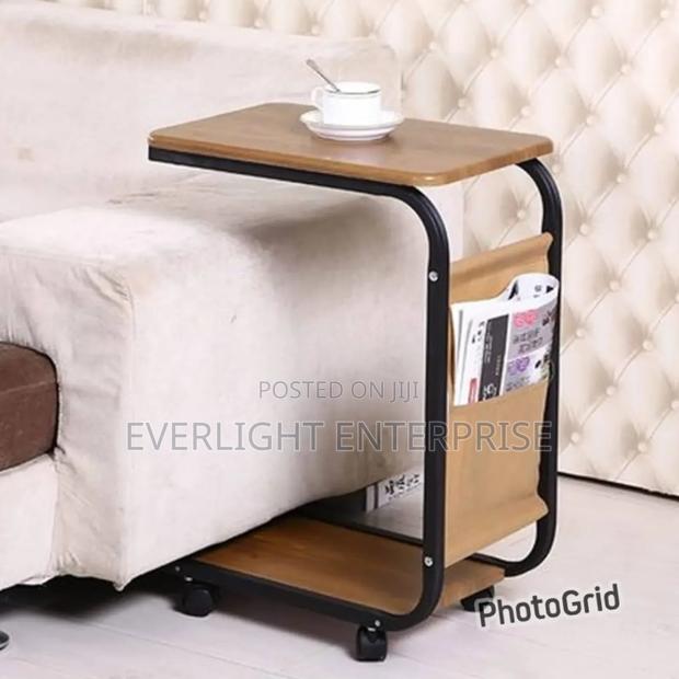 2 Layer Trolley Side Table With Matching Insert Pocket - thumbnail 2