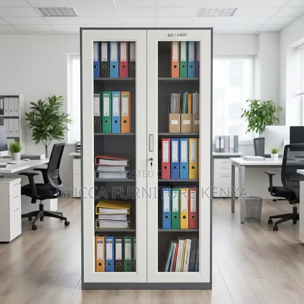 2-door Metallic Office Display Cabinet