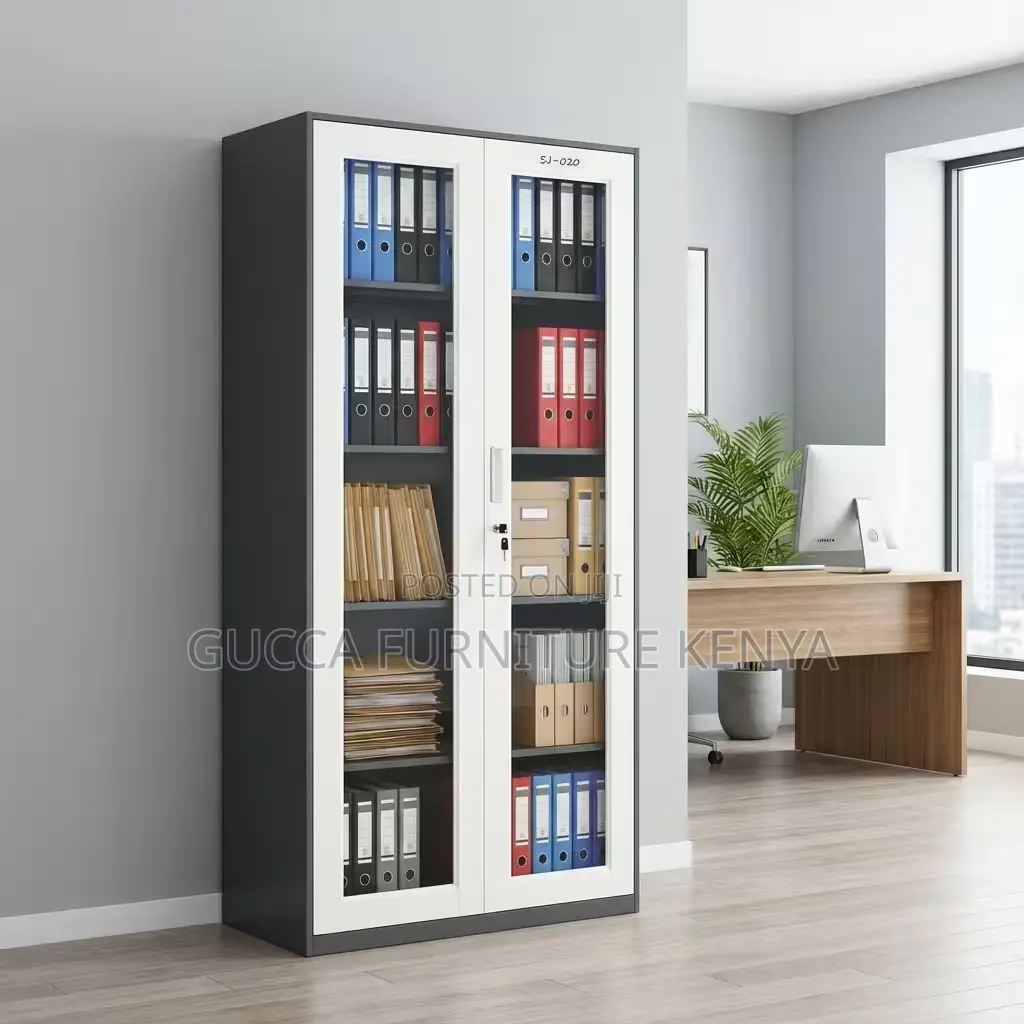 2-door Metallic Office Display Cabinet