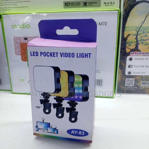 Portable Ay-83 Rgb Led Camera Light With Rechargeable Battery - thumbnail 3