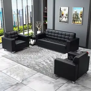 Executive Leather 5-seater Office Sofa Set