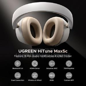 Ugreen Studio Pro Hybrid Active Noise-Cancelling Headphones White - thumbnail 2