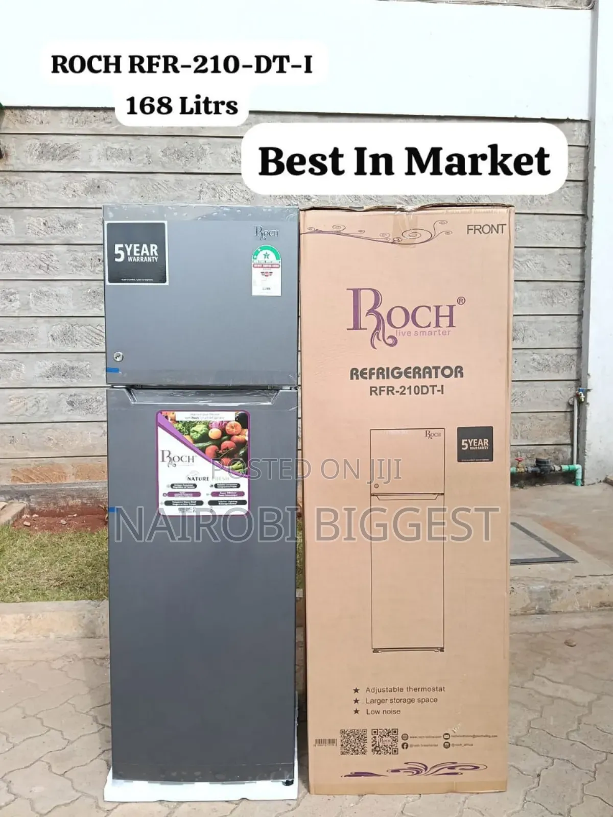 Roch Rfr-210-dt-i 2 Door (168 Litres ) Double Door Refrigerator