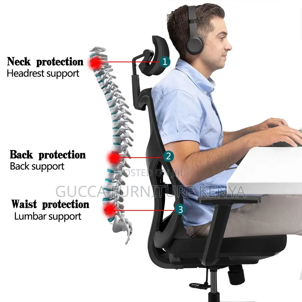 Ergonomic Swivel Office Desk Chair