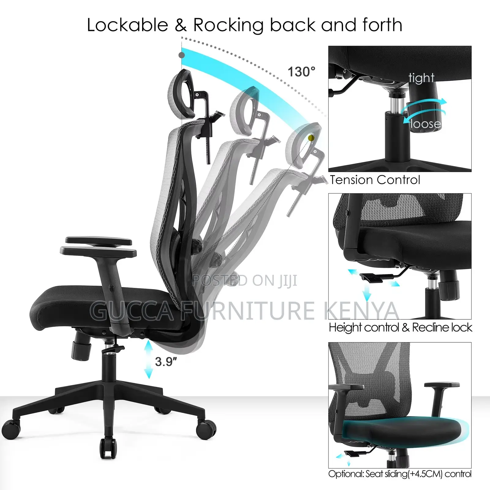 Ergonomic Swivel Office Desk Chair
