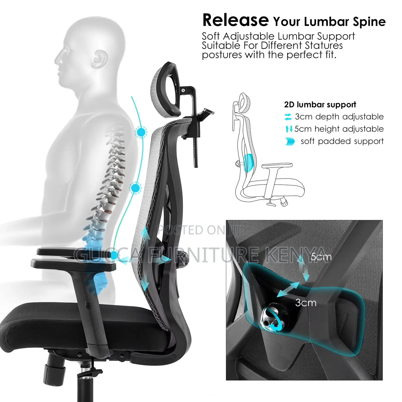 Ergonomic Swivel Office Desk Chair