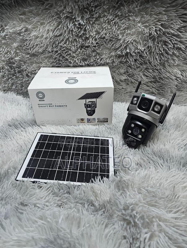 4g Sim Solar Dual Lens PTZ Camera Pan Tilt Zoom, Motion, Night Vision