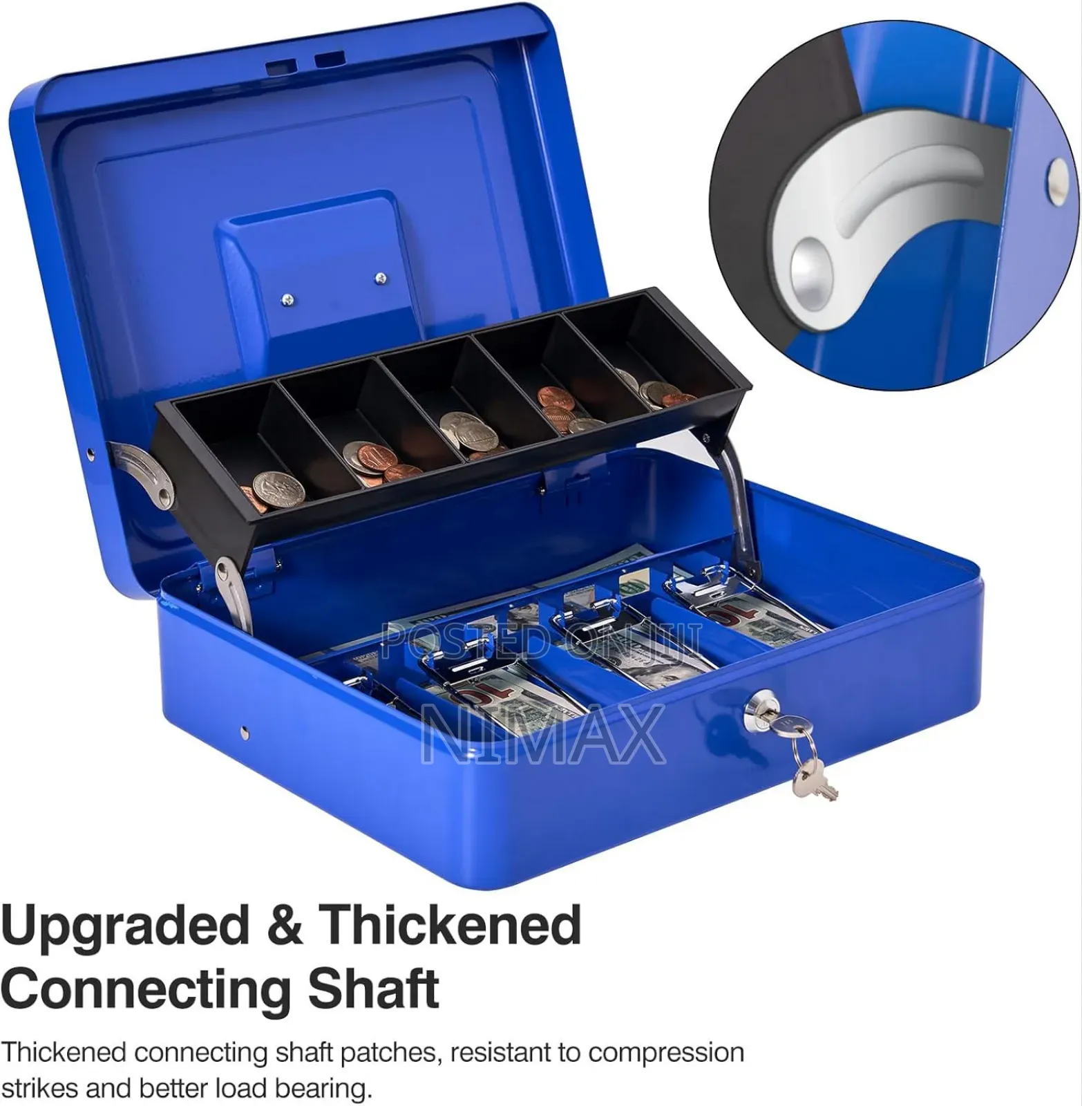 Cash Box Large 12 Inches With Coin Slot