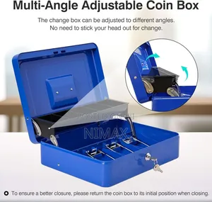 Cash Box Large 12 Inches With Coin Slot