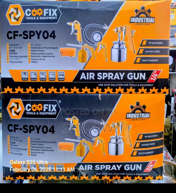 Coofix 5pcs Spray Gun Set – Multi-Purpose Air Tool Kit