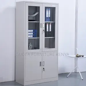 2-door Half Glass Metal Filing Office Cabinet
