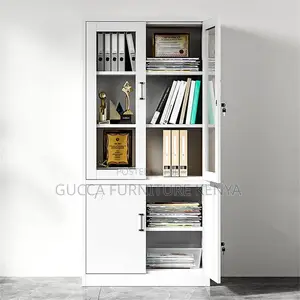 2-door Half Glass Metal Filing Office Cabinet