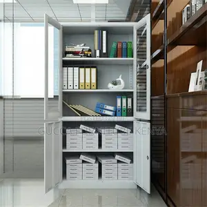 2-door Half Glass Metal Filing Office Cabinet