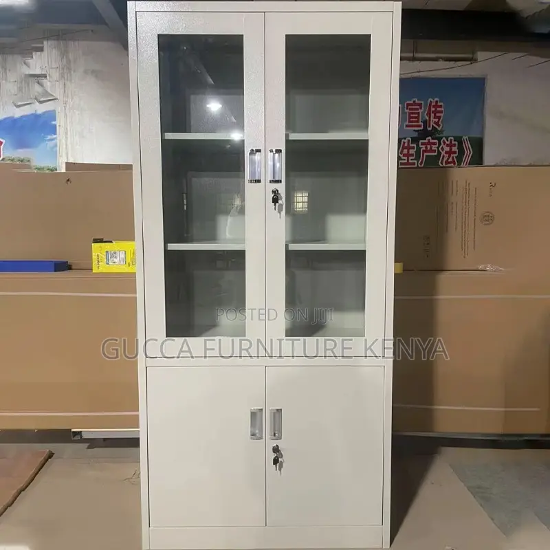 2-door Half Glass Metal Filing Office Cabinet