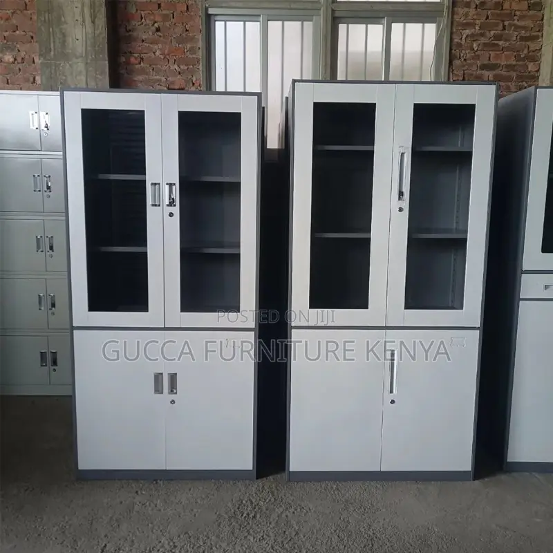 2-door Half Glass Metal Filing Office Cabinet
