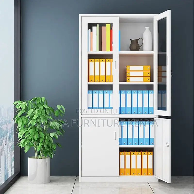2-door Half Glass Metal Filing Office Cabinet