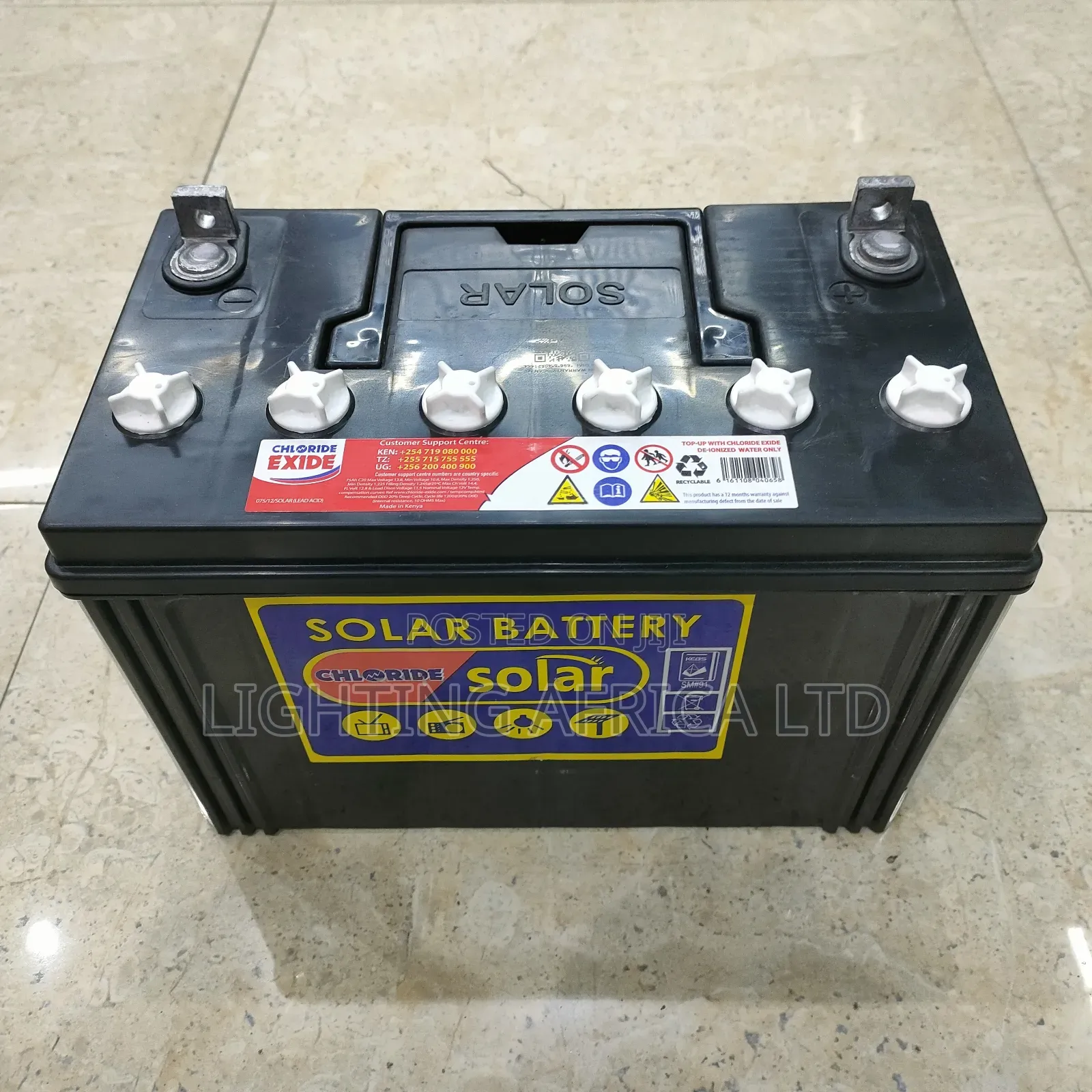 N75 Chloride Exide Wet Cell (Flooded) Solar Battery 2yrs Warranty
