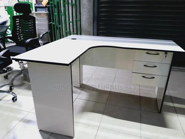 L- Shaped Office Desk With Drawers