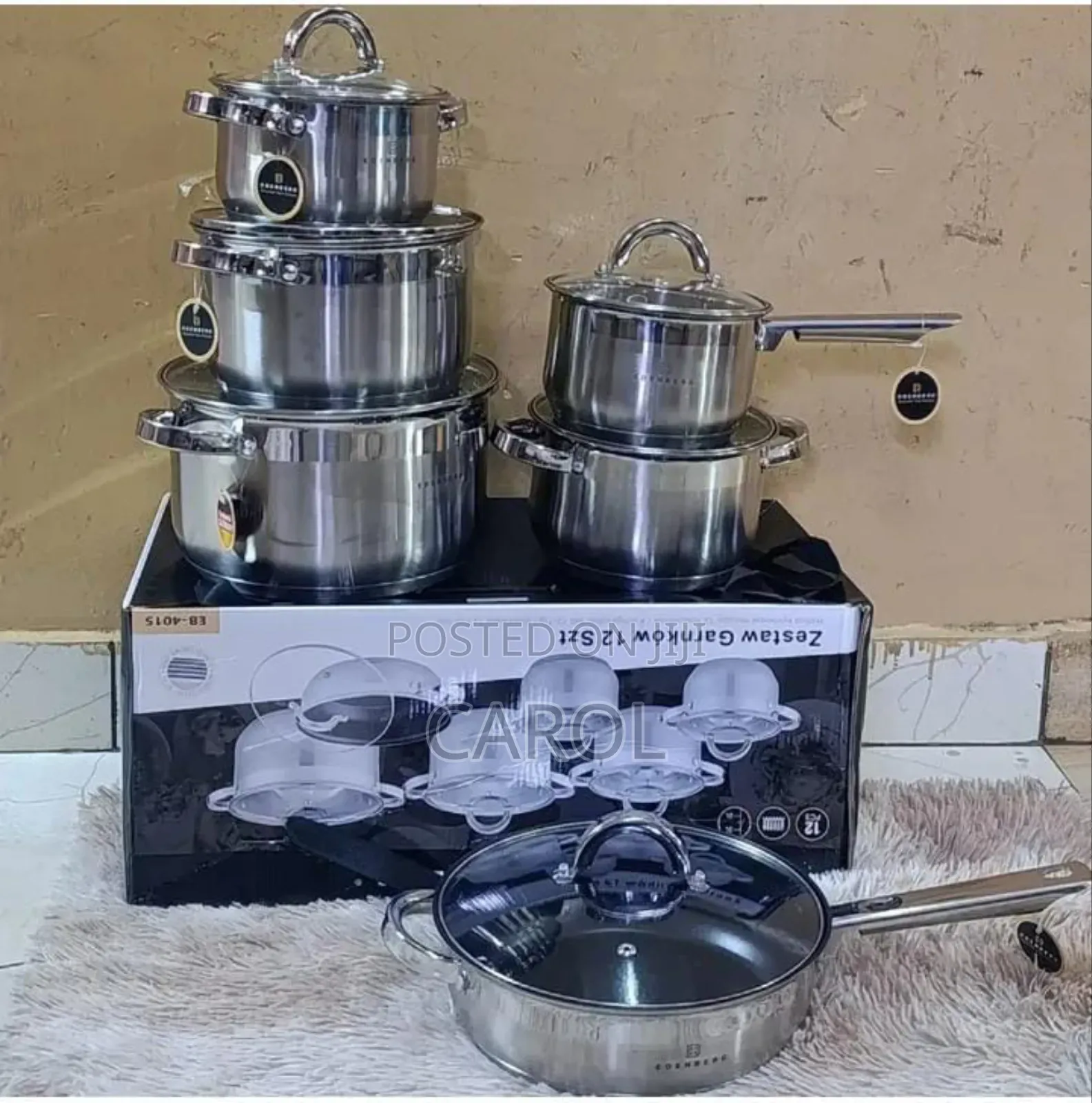 *12pcs Edenburg Stainless Steel Cookware Set Available