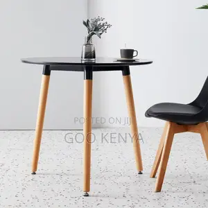 Home Table; Solid Wood Round Dining Table – Three-leg Design