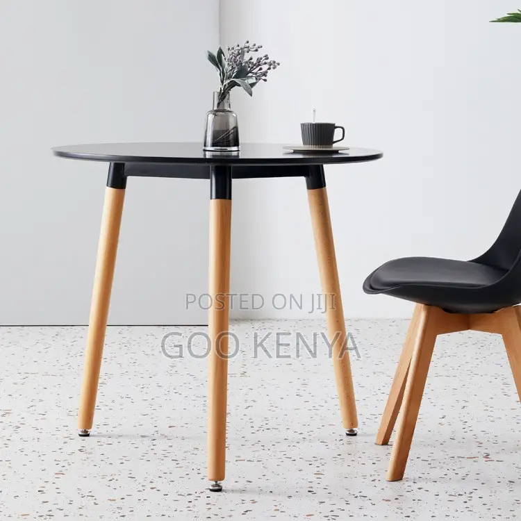 Home Table; Solid Wood Round Dining Table – Three-leg Design