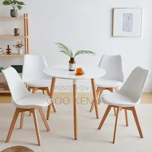 Home Table; Solid Wood Round Dining Table – Three-leg Design