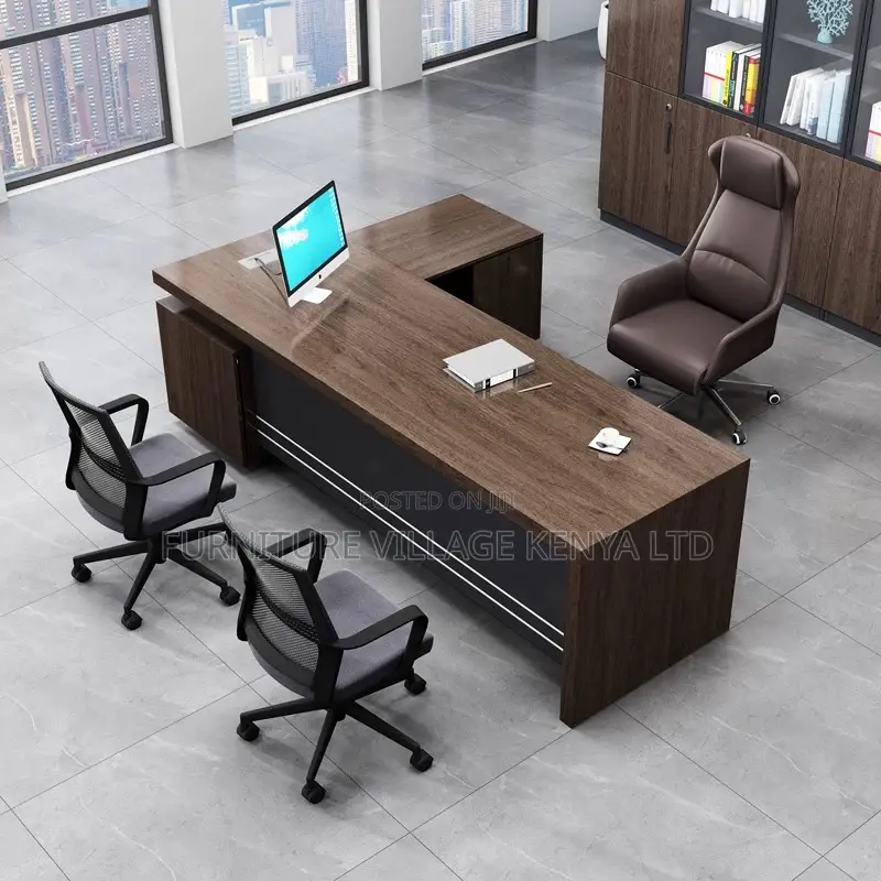 Executive Desks| 1.6 Meters L-shaped Office Table With Drawers