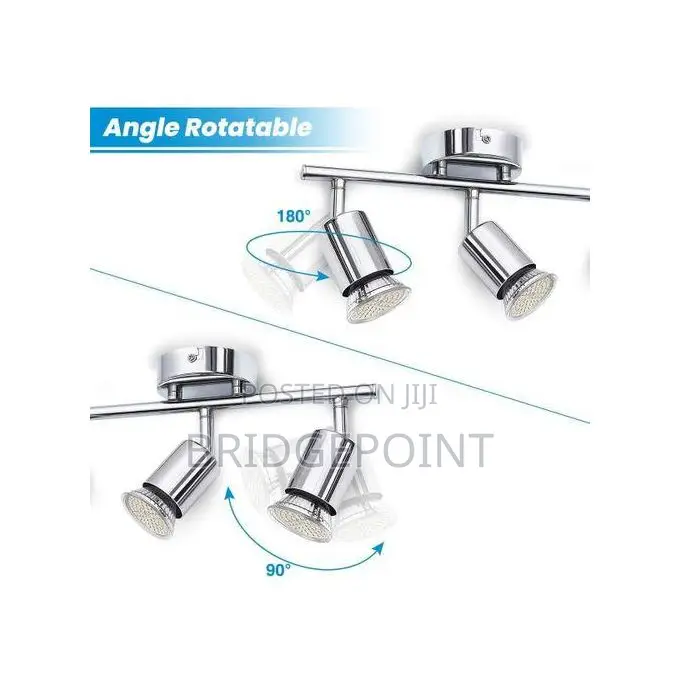 3 Way Adjustable Ceiling Light Wall Lamp Spotlight + Free Bulbs