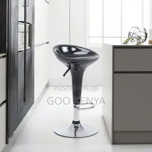 Home Kitchen Stool; Plastic Chair With Adjustable Height & Footrest