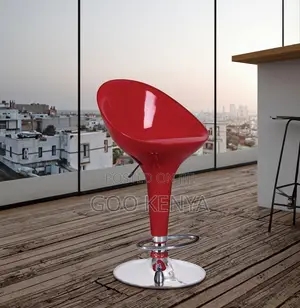 Home Kitchen Stool; Plastic Chair With Adjustable Height & Footrest