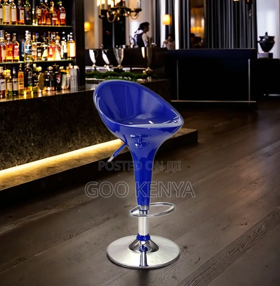 Home Kitchen Stool; Plastic Chair With Adjustable Height & Footrest