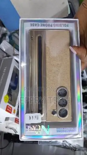 Baili Samsung Galaxy Z Fold6 Leather Case With Stylus Pen -Gold