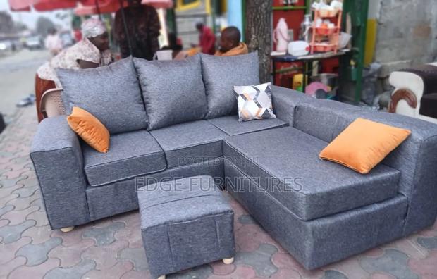 Light Grey 5seater L Shaped Sofa - main view