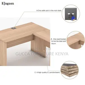 Customized 1400mm L Shape Corner Table