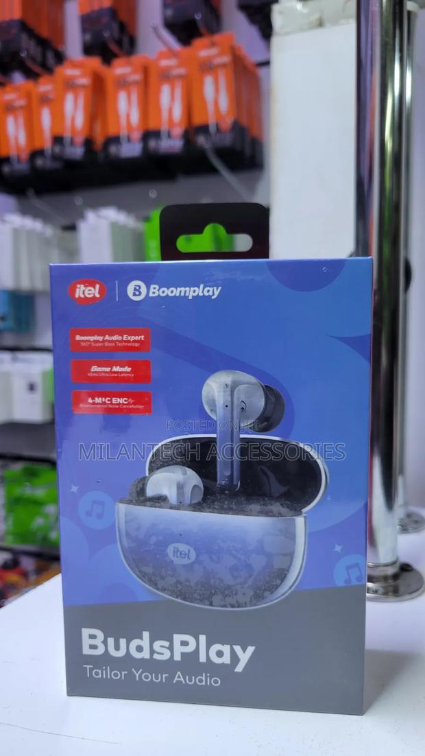 Itel Budsplay Buds Bass 4 Mic, Enc 45ms Ultra Low