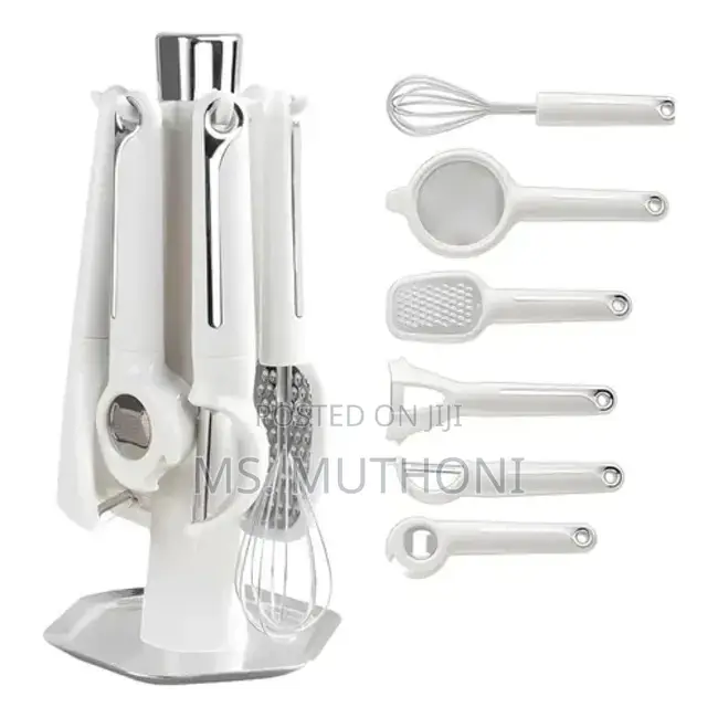 Luxury 7-Piece Stainless Steel Utensils Set for Baking Cooking