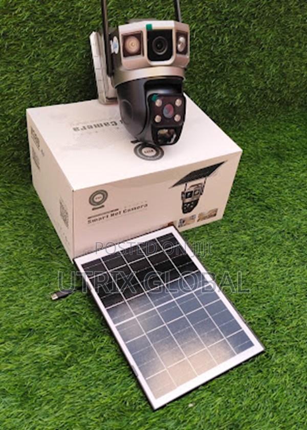 V380 Pro Solar Wifi Camera With Dual Lens View